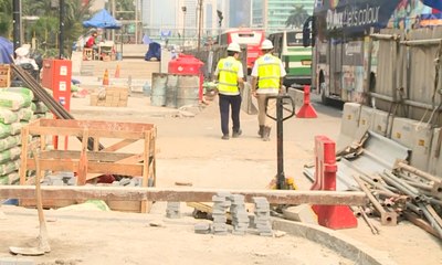 Jalur Pedestrian Sudirman Dirapikan Jelang Asian Games 2018