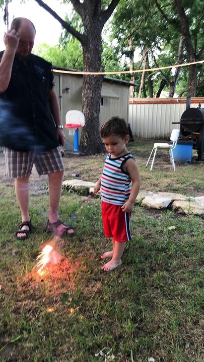 Sparkler Mishap