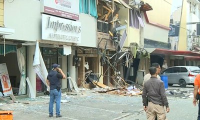 Polisi Olah TKP Lokasi Ledakan di Ruko Grand Wijaya