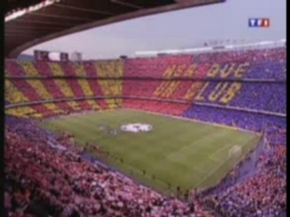 Superbe tifo Barça demi finale  barcelone milan