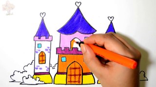 Barbie Princess Castle Coloring Pages | Art Colors For Kids | Draw Doll House
