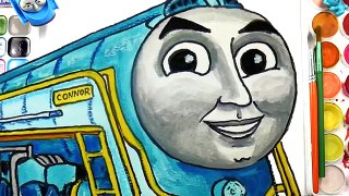 How to DRAW Train Thomas and Friends TRAINS Video for KIDS CONNOR Cautious ENGINE