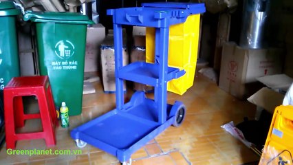 Địa chỉ bán xe dọn vệ sinh, đẩy làm vệ sinh chữ L giả rẻ