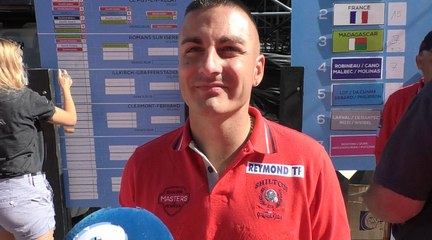 Masters de Pétanque - Romans : Réaction de Christophe Sarrio