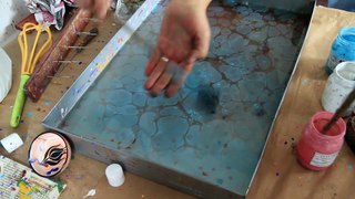 Painting On Water Turkish Marbling Known As Ebru In Istanbul