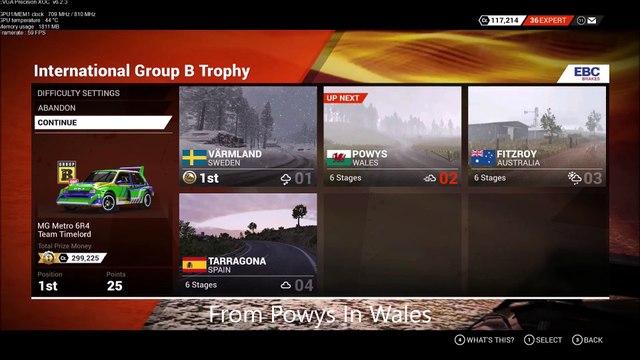 DiRT 4 Fly Cam Llyswen Vally International Group B Trophy Powys Wales Ev2 St2