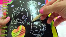 Shopkins Season 1 Sketch Surprise Scratch Drawing Art Book Scratching Polly Nail Polish