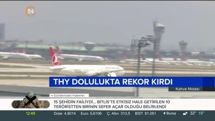 THY dolulukta rekor kırdı