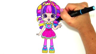 Shopkins Shoppies Rainbow Kate Coloring Page | Shoppies Coloring Book | Shoppies Wild Style