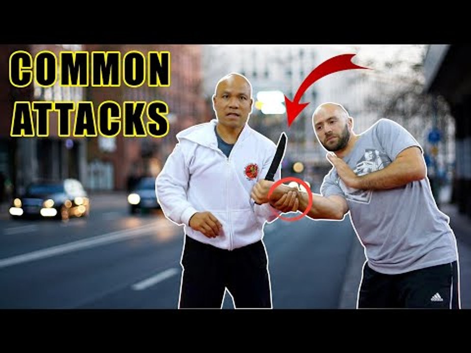 Self defense technique against common knife attacks