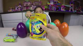 Surprise Eggs Matching Challenge Game Surprise Toys SpongeBob Minions & Learn Colors | Kid Friendly