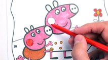 Peppa Pig Coloring Book Page Learn Colors for Kids Nursery Rhymes and Songs for Toddlers