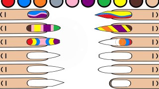 Nail Arts Design| Coloring Page | Learn Colors