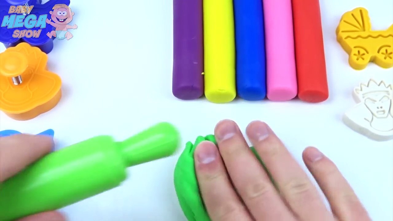 Play Doh Clay Princess Disney Baby Buggy Molds Modelling Clay Fun and