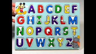 Learn ABC Alphabet Learning Video For Kids w/ Classic Disney Charers Mickey Mouse For Toddlers