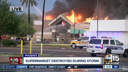 Inferno destroys Safeway grocery store in Phoenix
