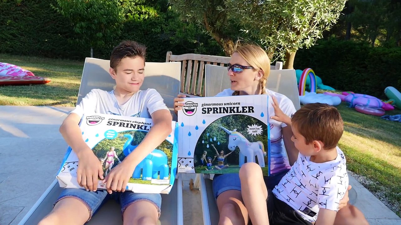 LICORNE vs ÉLÉPHANT CHALLENGE - Bataille d'eau 100% fun entre Mère & Fils !