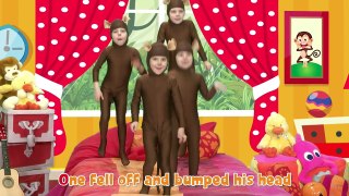 5 Little Monkeys Jumping On The Bed | Nursery Rhymes by Zouzounia TV