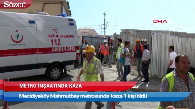Metro inşaatında kaza