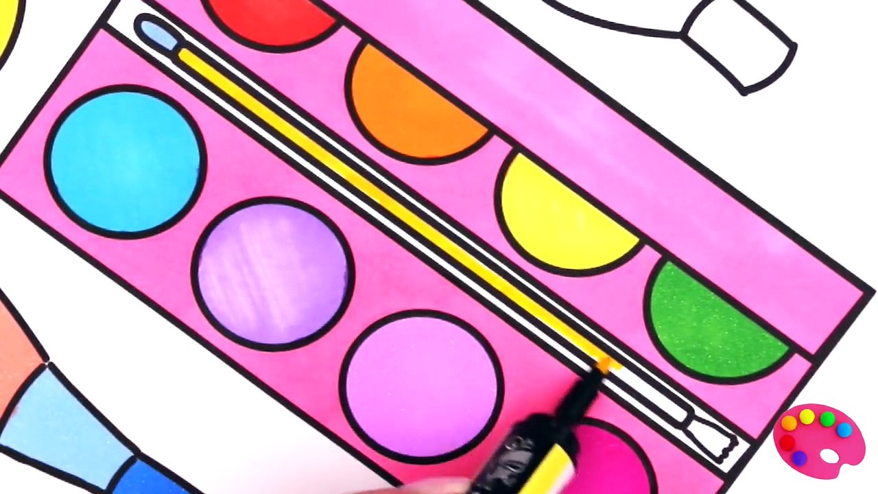 How to Draw a Makeup Set for Girls | Coloring Pages Cosmetics, Brushes | Art Colors for Kids