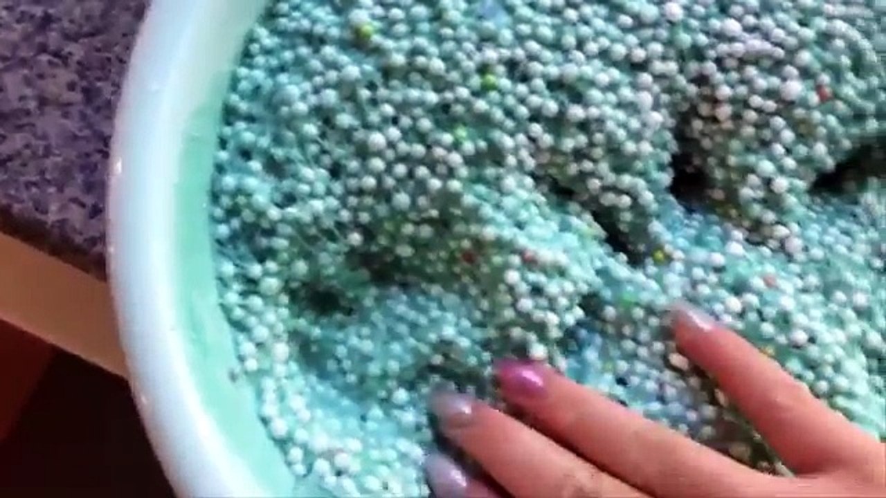 أكبر سلايم رمل سحري بالفلين , طريقة عمل السلايم