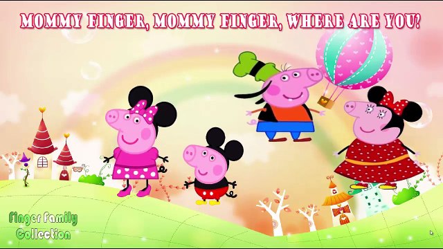 PEPPA PIG Familia Dedo | Canciones Infantiles | Peppa pig finger family song mickey mouse