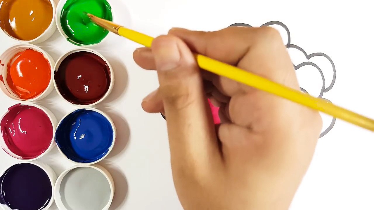 Coloring Pages Heart Baloons - Learn Colors for Kids with Nursery Rhymes