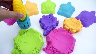 DIY How To Make Kinetic Sand Rainbow Hello Kitty VS Truck Cars - Learn Colors For Children