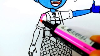 Coloring Awesome Moments - Mermaid Vampirina Tail - Disney Coloring Pages for kids