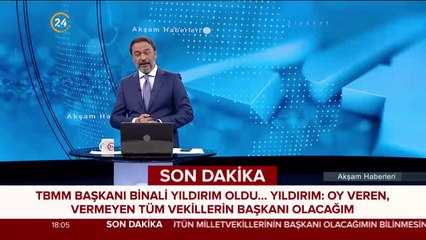 TBMM'nin yeni Başkanı Binali Yıldırım görevi Durmuş Yılmaz'dan