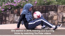 Malaysian woman gains popularity with freestyle football moves