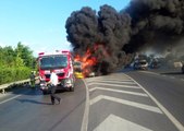 İstanbul'da Belediye Otobüsünde Korkutan Yangın