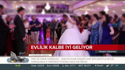 Evlilik kalbe iyi geliyor