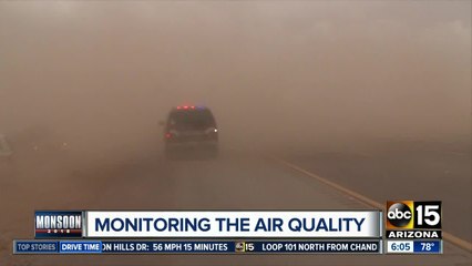 Officials monitoring air quality amid dust storms