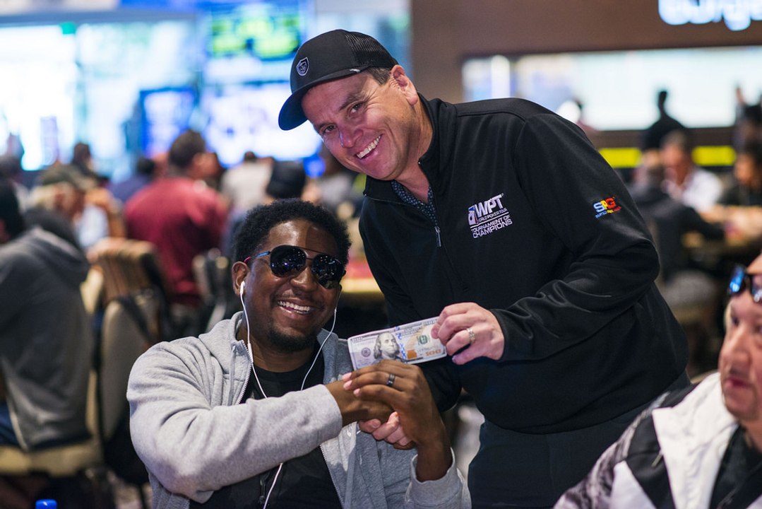 Zynga Poker VIP Player Hugh Grant Stealing the Show at WPT500 Las Vegas - World Poker Tour WPT