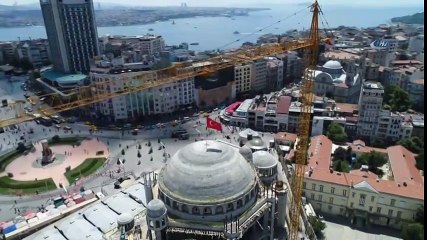 Kubbesine Kurşun Dökme İşlemi Başlandı! İşte Taksim Camii'nin Son Hali