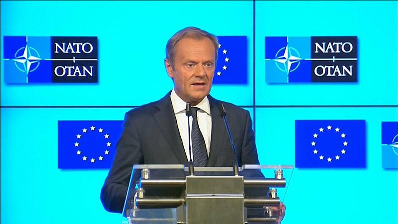 EU-Ratspräsident Donald Tusk fordert Respekt von den USA