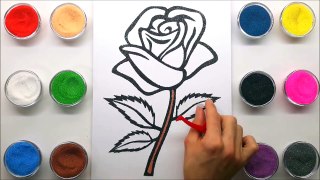 Rose Sand Painting | How to Make Sand Painting | Sand Painting art for Kids