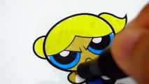 The Powerpuff Girls coloring book l How to color powerpuff girls l Peppa Kids song