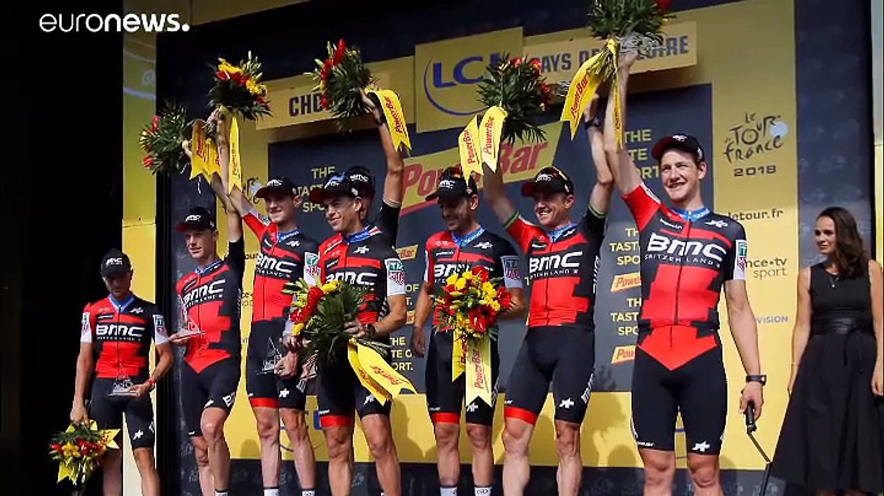 BMC gewinnt Tour-Teamzeitfahren - Radprofi van Avermaet in Gelb
