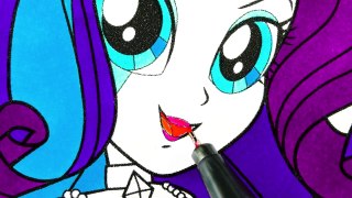 Rarity Coloring Pages l MLP Equestria Girls Rainbow Rocks Coloring Book For Children Learn Colors