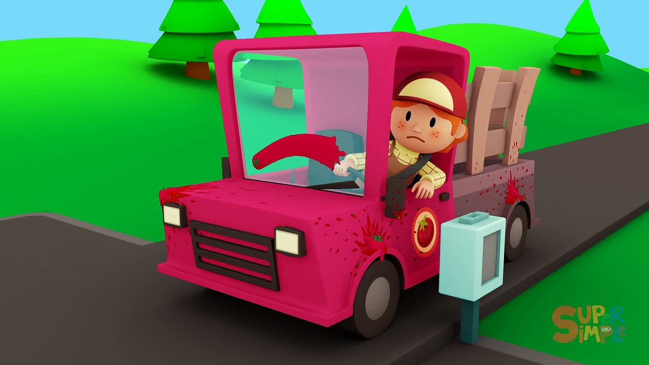Bettys Tomato Truck goes through the car wash | Cartoon for kids