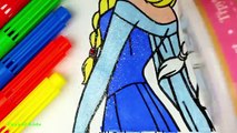 Frozen Coloring Book Coloring Elsa & Anna With Glitter | Frozen Coloring Disney Princess Book Pages