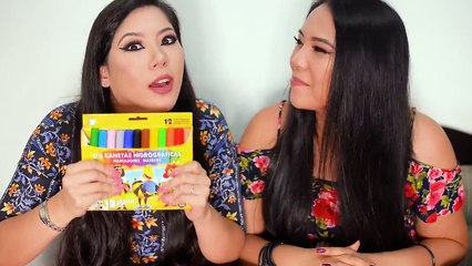 DESAFIO COLORINDO COM 3 CORES! (3 MARKER CHALLENGE) DRAGON BALL, MINIONS E FROZEN | Blog das irmãs