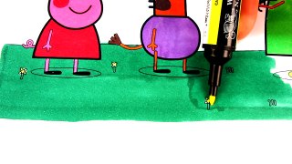 Peppa Pig Coloring Pages For Kids - Family Car Coloring Book - Videos For Kids