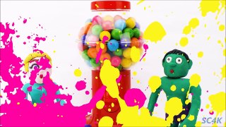 HULK dreams with a BUBBLE GUM MACHINE PRANK - Play Doh Superhero Cartoons by SC4K