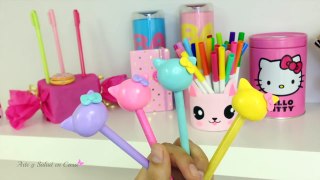 KAWAII crafts:How to make Hello Kitty pencils(easy crafts)