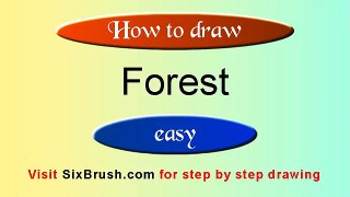 e 3319 how to draw forest easy for beginners step by step
