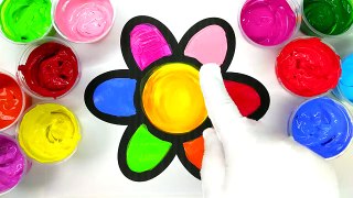 Coloring Simple Flower House Ball with Paint, Painting Pages for Kids