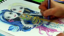 DIY - How to Draw Movie Dolls / Narysuj Lalki z Filmów: Monster High Barbie & Ever After High
